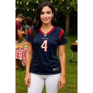 Nike Houston Texans NFL Jersey Deshaun Watson #4 Navy/Red Size Large Authentic